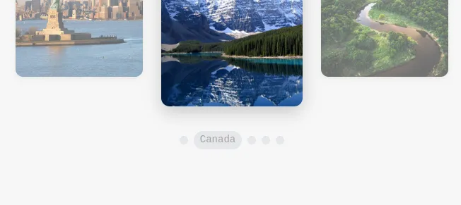 Preview of the Animated Cards Carousel