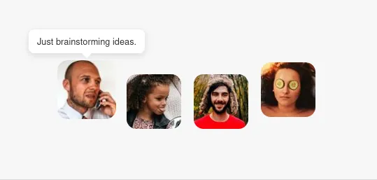 Preview of Interactive Profile Hovers with Speech Bubbles.