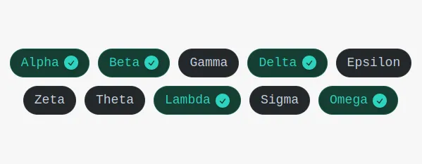 Preview of the Pill Button component